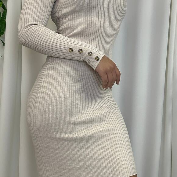 Bodycon Cream Dress - Picture 1 of 2